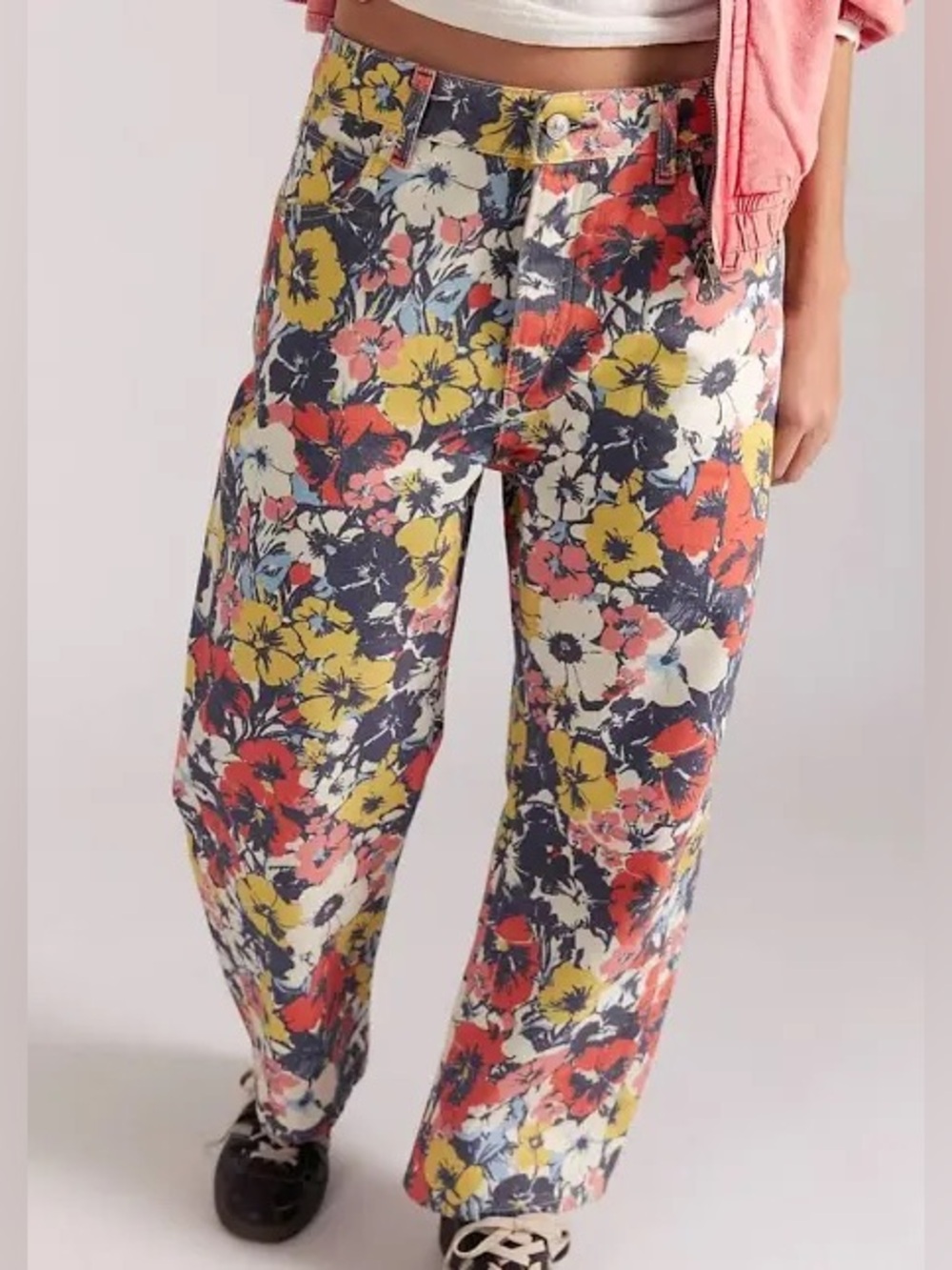 ❤️RARE Free People We The Free Deep Trance Boyfriend Barrel Jeans 28 Low Slung - Picture 2 of 4